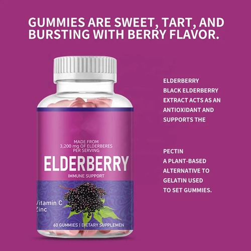 Factory Supplement Energy Elderberry Gummies Vitamin Supplement